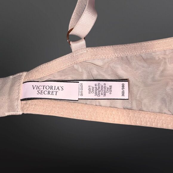 Victoria’s Secret Dream Angles Tan Lightly Lined Demi Bra Size 36D - Picture 4 of 5